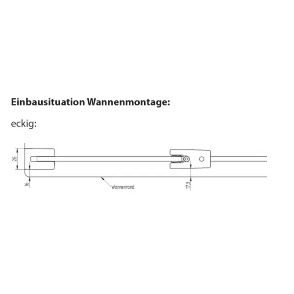 Montage des Badewannenaufsatz mit Pendeltür und Feststeil bis zu 160 cm lang und 190 cm hoch